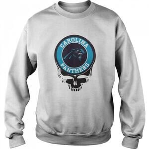 Carolina Panthers Football Skull Sweatshirt